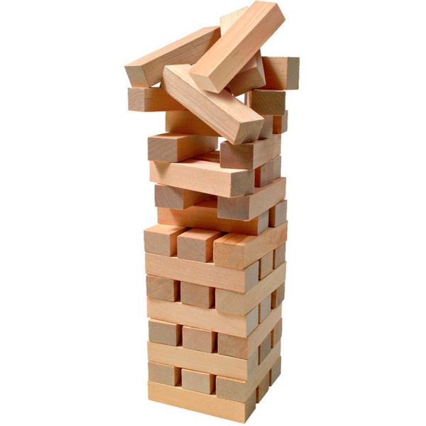 Настольная игра - Падающая башня, в жестяной коробке  